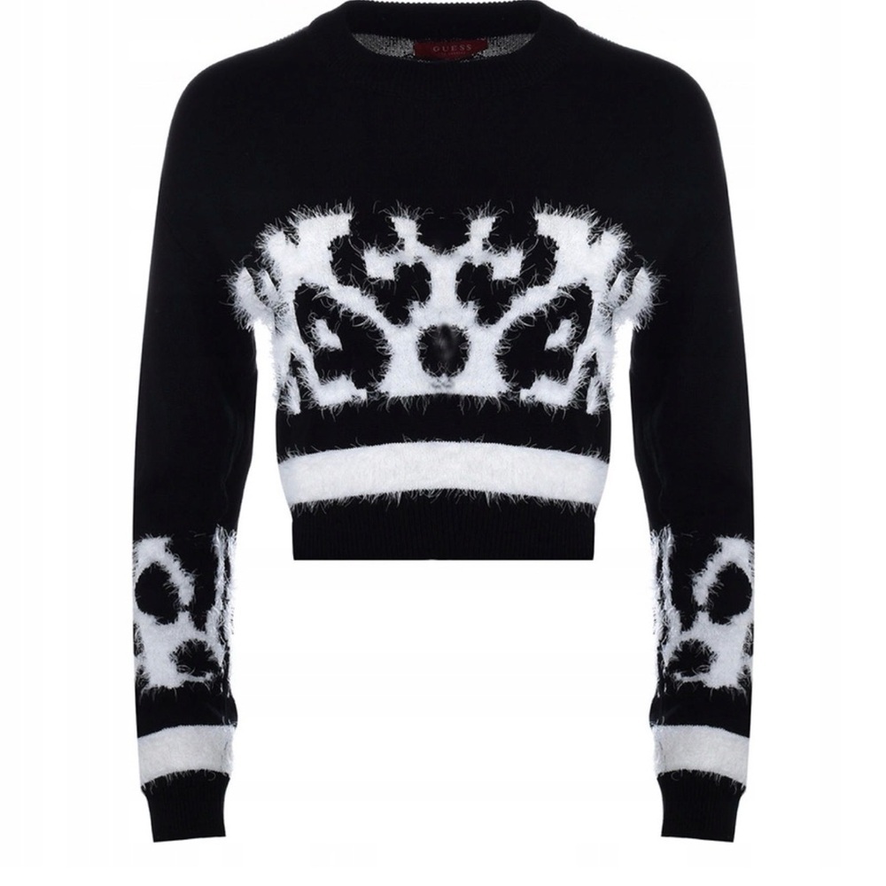 New Black and White Animal Print Sweater size S - Picture 2 of 9